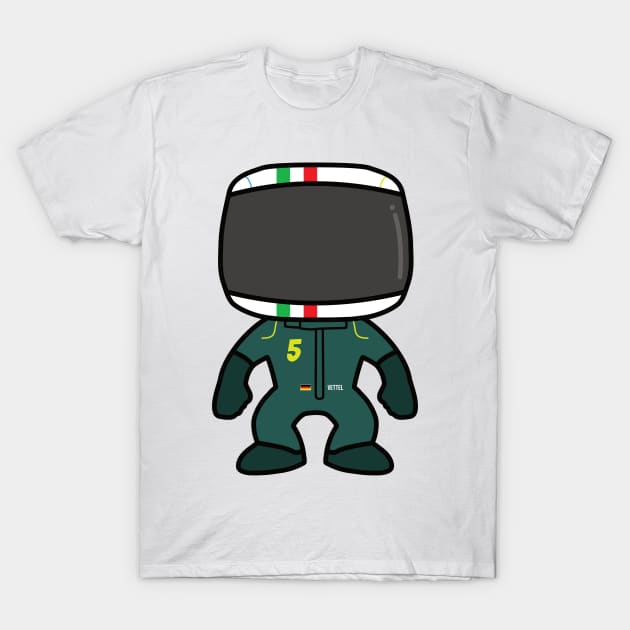 Sebastian Vettel Custom Bobblehead - 2022 Season Italian GP Special T-Shirt by GreazyL